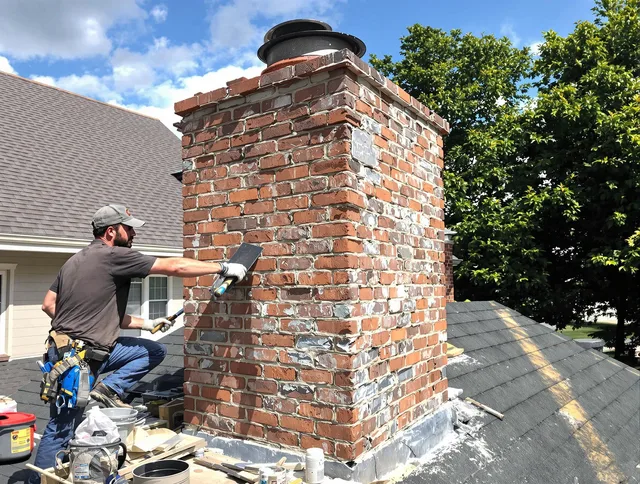 Completed chimney rebuild by Winter Haven Chimney Sweep in Winter Haven, FL