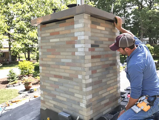 Winter Haven Chimney Sweep completing a modern chimney remodel in Winter Haven, FL