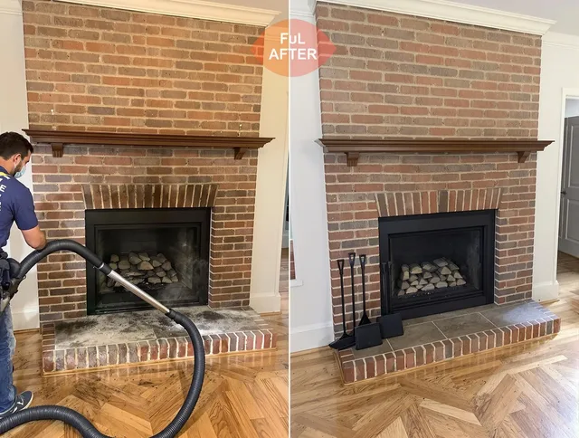 Winter Haven Chimney Sweep carefully sanitizing a fireplace in Winter Haven, FL