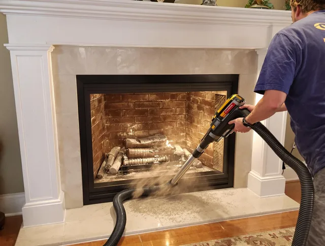 Fireplace cleaning performed by Winter Haven Chimney Sweep in Winter Haven, FL