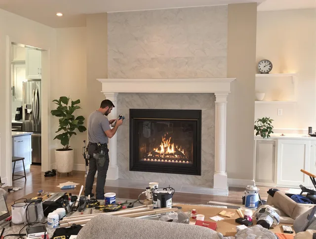 Newly installed fireplace by Winter Haven Chimney Sweep in Winter Haven, FL